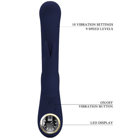 PRETTY LOVE - VIBRATEUR LAMAR LAPIN ET POINT G BLEU by PRETTY LOVE LED