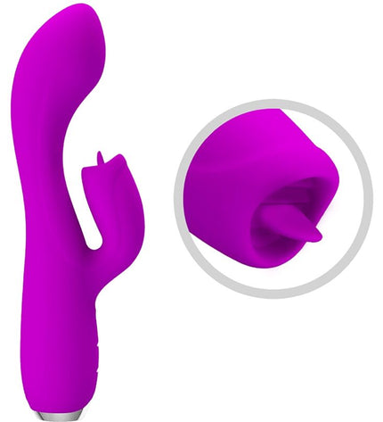 PRETTY LOVE - VIBRATEUR LAPIN RECHARGEABLE GLORIA IMPERMÉABLE VIOLET by PRETTY LOVE C-TYPE