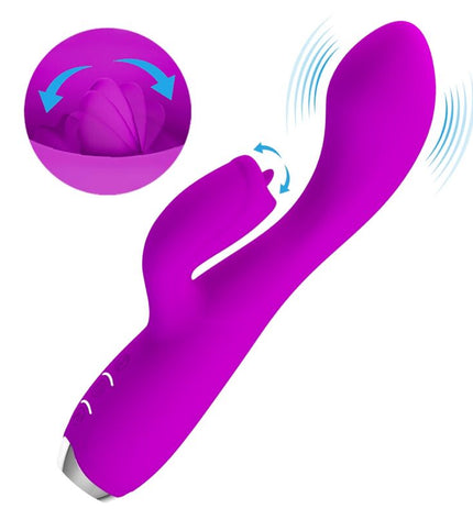 PRETTY LOVE - VIBRATEUR LAPIN RECHARGEABLE GLORIA IMPERMÉABLE VIOLET by PRETTY LOVE C-TYPE