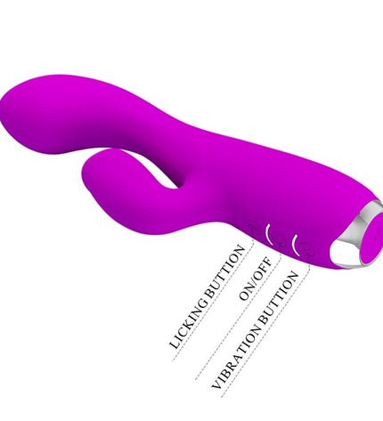 PRETTY LOVE - VIBRATEUR LAPIN RECHARGEABLE GLORIA IMPERMÉABLE VIOLET by PRETTY LOVE C-TYPE