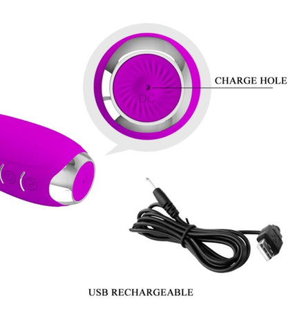 PRETTY LOVE - VIBRATEUR ÉLECTROCHOC RECHARGEABLE HECTOR-IMPERMÉABLE VIOLET by PRETTY LOVE FLIRTATION