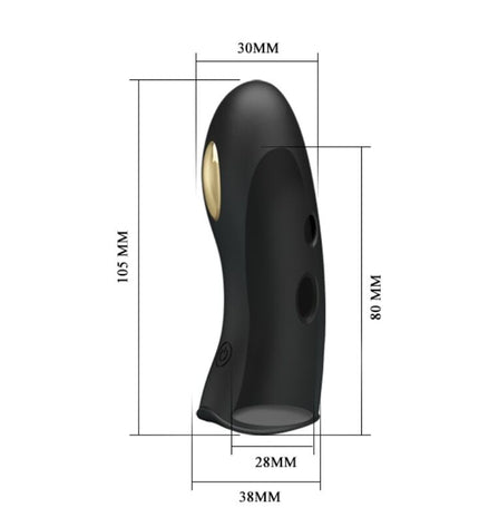 PRETTY LOVE - COUVRE-DOIGTS ÉLECTRO-STIMULATEUR MARICO NOIR by PRETTY LOVE MALE