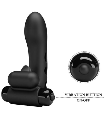 PRETTY LOVE - COUVERCLE DE DOIGT VIBRATEUR ORLANDO NOIR by PRETTY LOVE MALE