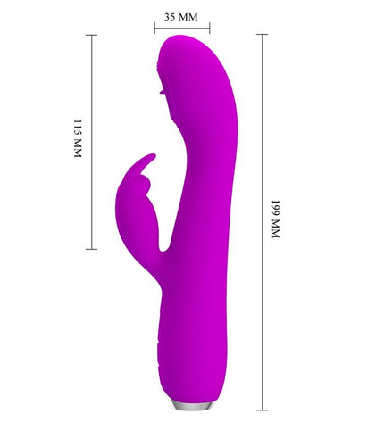 PRETTY LOVE - VIBRATEUR RECHARGEABLE RACHEL AVEC VENTOUSE VIOLETTE by PRETTY LOVE C-TYPE