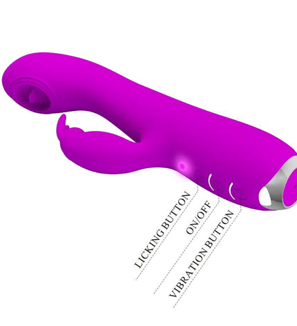 PRETTY LOVE - VIBRATEUR RECHARGEABLE RACHEL AVEC VENTOUSE VIOLETTE by PRETTY LOVE C-TYPE