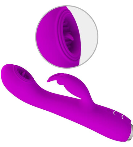 PRETTY LOVE - VIBRATEUR RECHARGEABLE RACHEL AVEC VENTOUSE VIOLETTE by PRETTY LOVE C-TYPE