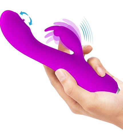 PRETTY LOVE - VIBRATEUR RECHARGEABLE RACHEL AVEC VENTOUSE VIOLETTE by PRETTY LOVE C-TYPE