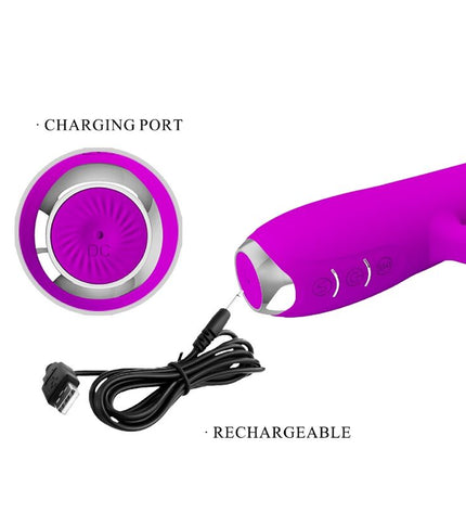 PRETTY LOVE - VIBRATEUR RECHARGEABLE REGINA - GEL À ASPIRATION VIOLET by PRETTY LOVE C-TYPE