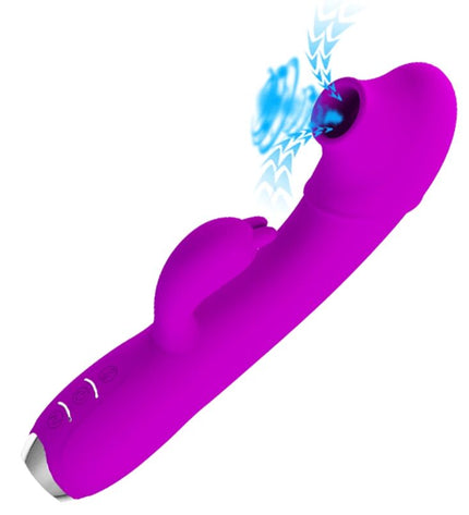 PRETTY LOVE - VIBRATEUR RECHARGEABLE REGINA - GEL À ASPIRATION VIOLET by PRETTY LOVE C-TYPE