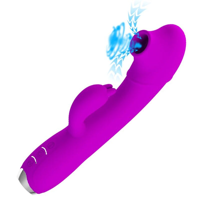 PRETTY LOVE - VIBRATEUR RECHARGEABLE REGINA - GEL À ASPIRATION VIOLET by PRETTY LOVE C-TYPE