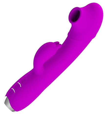 PRETTY LOVE - VIBRATEUR RECHARGEABLE REGINA - GEL À ASPIRATION VIOLET by PRETTY LOVE C-TYPE