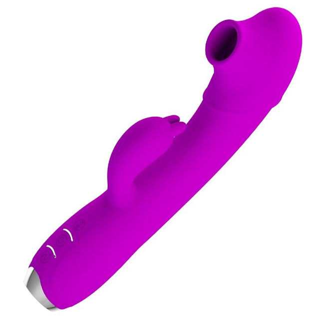 PRETTY LOVE - VIBRATEUR RECHARGEABLE REGINA - GEL À ASPIRATION VIOLET by PRETTY LOVE C-TYPE