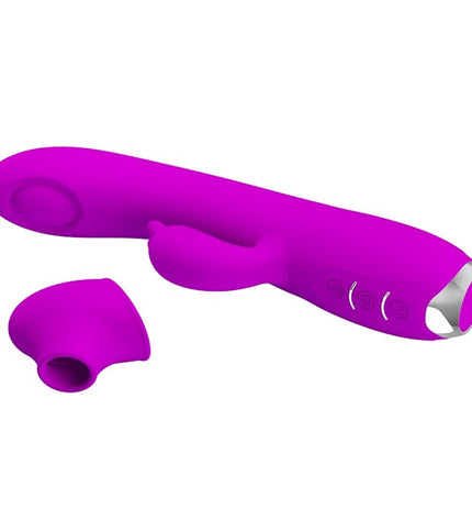 PRETTY LOVE - VIBRATEUR RECHARGEABLE REGINA - GEL À ASPIRATION VIOLET by PRETTY LOVE C-TYPE
