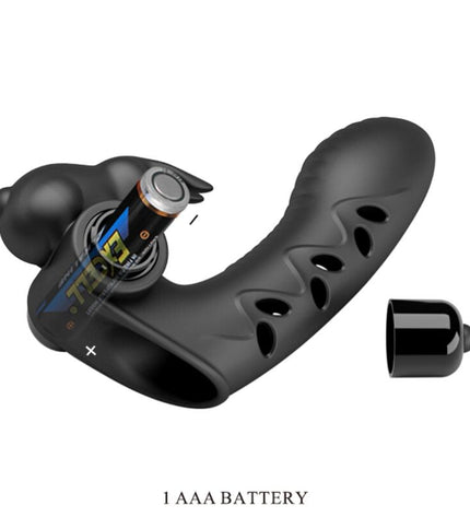 PRETTY LOVE - COUVERCLE DE DOIGT VIBRATEUR LAPIN NOIR VANCE by PRETTY LOVE MALE