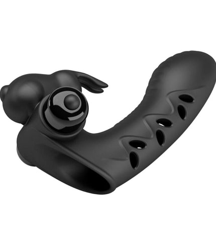 PRETTY LOVE - COUVERCLE DE DOIGT VIBRATEUR LAPIN NOIR VANCE by PRETTY LOVE MALE