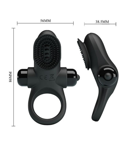 PRETTY LOVE - VIBRATOR RING II POUR LE PÉNIS NOIR by PRETTY LOVE MALE
