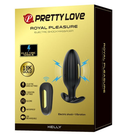 PRETTY LOVE - VIBRATEUR ANAL RECHARGEABLE KELLY PLUG NOIR by PRETTY LOVE BOTTOM