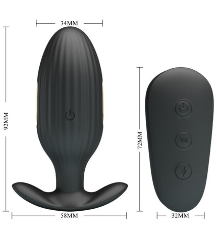 PRETTY LOVE - VIBRATEUR ANAL RECHARGEABLE KELLY PLUG NOIR by PRETTY LOVE BOTTOM
