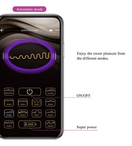 PRETTY LOVE - OEUF VIBRANT NYMPHE APP CONTRÔLÉ VIOLET by PRETTY LOVE BOTTOM