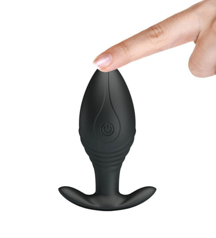 PRETTY LOVE - VIBRATEUR RECHARGEABLE REGINA ANAL PLUG NOIR by PRETTY LOVE BOTTOM