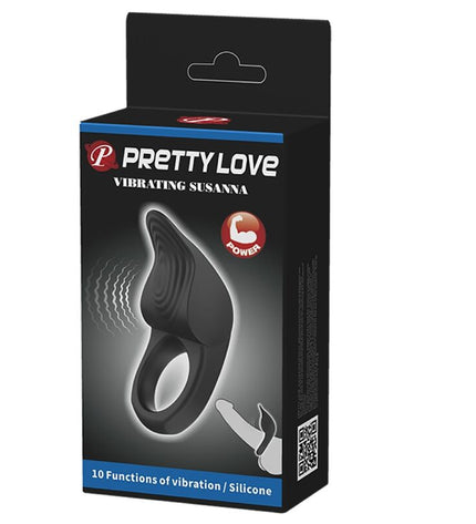 PRETTY LOVE - ANNEAU PÉNIS VIBRANT SUSANNA NOIR by PRETTY LOVE MALE