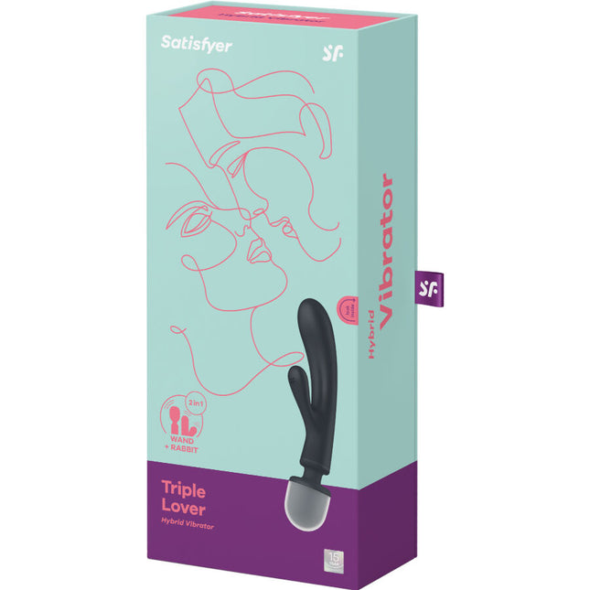 SATISFYER - MASSEUR VIBRATEUR LAPIN TRIPLE LOVER ROSE by SATISFYER VIBRATOR