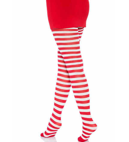 LEG AVENUE - COLLANTS RAYURES BLANC/ROUGE by LEG AVENUE HOSIERY