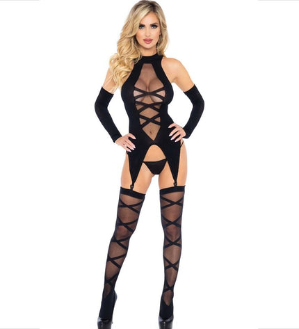 LEG AVENUE - ENSEMBLE 3 PIÈCES BODY + BAS + MANCHES by LEG AVENUE SETS