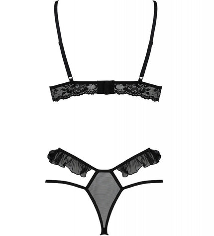 PASSION - ENSEMBLE DOLLY DEUX PIÈCES NOIR S/M by PASSION WOMAN SETS