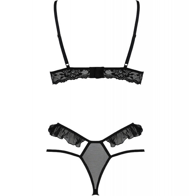 PASSION - ENSEMBLE DOLLY DEUX PIÈCES NOIR S/M by PASSION WOMAN SETS