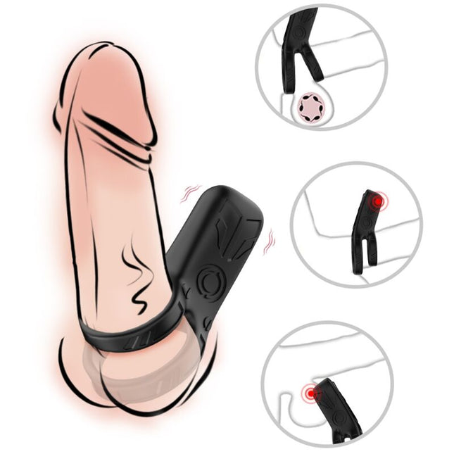 ARMONY - VIBRATEUR DOUBLE ANNEAU NOIR by ARMONY FOR HIM