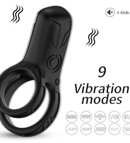 ARMONY - VIBRATEUR DOUBLE ANNEAU NOIR by ARMONY FOR HIM