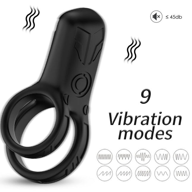 ARMONY - VIBRATEUR DOUBLE ANNEAU NOIR by ARMONY FOR HIM