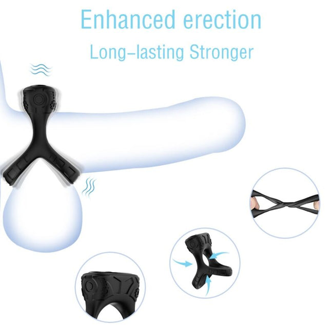 ARMONY - ANNEAU VIBRATEUR & MULTIPOSITION NOIR by ARMONY FOR HIM