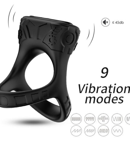 ARMONY - ANNEAU VIBRATEUR & MULTIPOSITION NOIR by ARMONY FOR HIM