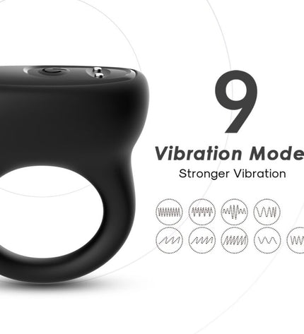 ARMONY - ANNEAU VIBRATEUR NOIR by ARMONY FOR HIM