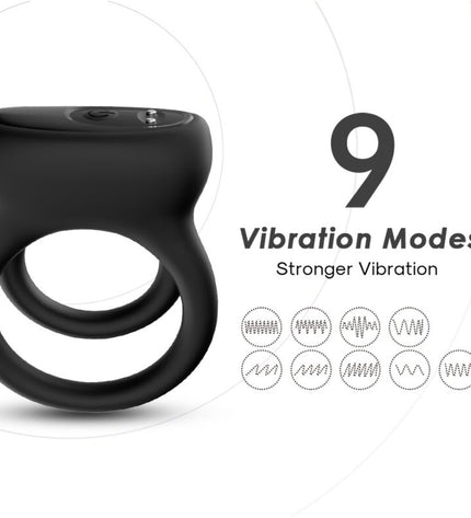 ARMONY - VIBRATEUR DOUBLE ANNEAU NOIR by ARMONY FOR HIM