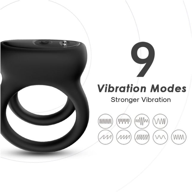 ARMONY - VIBRATEUR DOUBLE ANNEAU NOIR by ARMONY FOR HIM