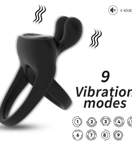 ARMONY - ANNEAU VIBRATEUR LAPIN NOIR by ARMONY FOR HIM
