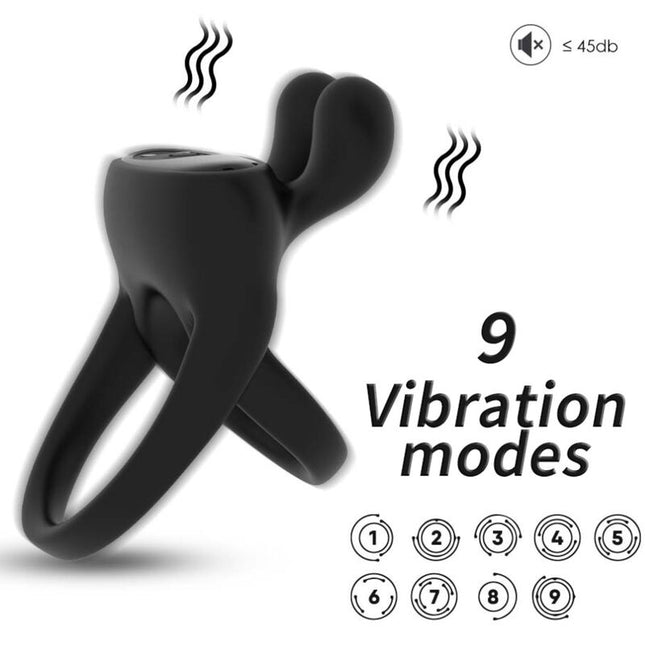 ARMONY - ANNEAU VIBRATEUR LAPIN NOIR by ARMONY FOR HIM