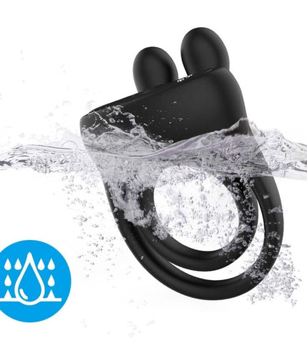 ARMONY - ANNEAU VIBRATEUR LAPIN NOIR by ARMONY FOR HIM