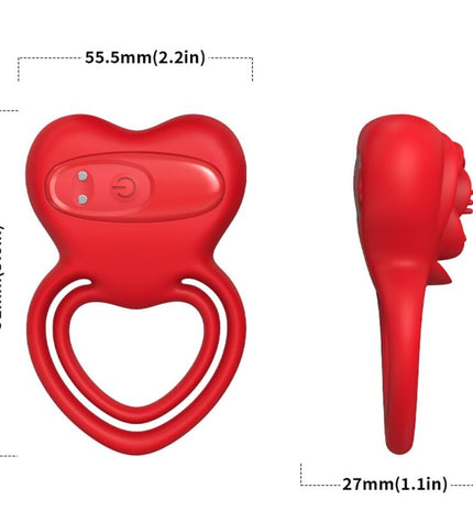 ARMONY - ANNEAU VIBRATEUR COEUR ROUGE by ARMONY FOR HIM