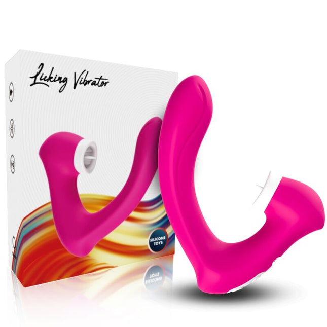 ARMONY - SECRETKISS LÉCHAGE DE CLIT VIBRANT ET VIBRATEUR FUCHSIA COURBÉ by ARMONY STIMULATORS