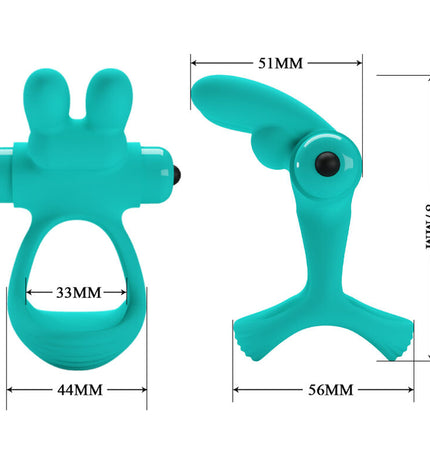 PRETTY LOVE - ANNEAU VIBRATEUR LAPIN VERT DANTE by PRETTY LOVE MALE
