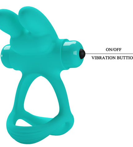 PRETTY LOVE - ANNEAU VIBRATEUR LAPIN VERT DANTE by PRETTY LOVE MALE
