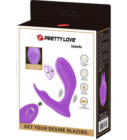 PRETTY LOVE - TÉLÉCOMMANDE À VIBRATION ET PULSATION IDABELLE VIOLET by PRETTY LOVE BOTTOM