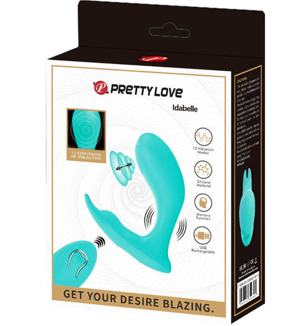 PRETTY LOVE - TÉLÉCOMMANDE À VIBRATION ET PULSATION IDABELLE BLEU by PRETTY LOVE BOTTOM