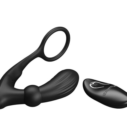 PRETTY LOVE - ANNEAU ANAL ET VIBRATEUR WARREN NOIR by PRETTY LOVE BOTTOM