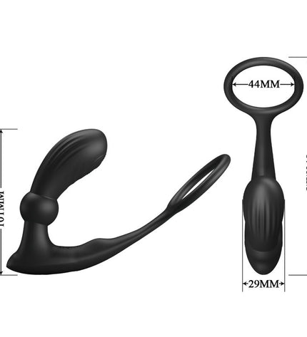 PRETTY LOVE - ANNEAU ANAL ET VIBRATEUR WARREN NOIR by PRETTY LOVE BOTTOM