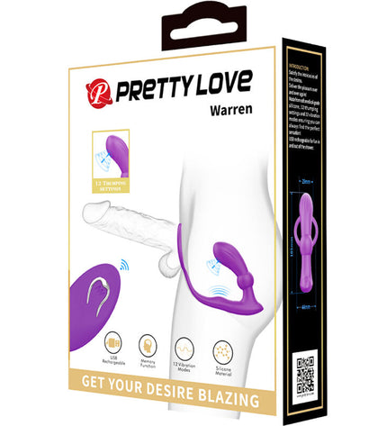 PRETTY LOVE - BAGUE WARREN ET VIBRATEUR ANAL VIOLET by PRETTY LOVE BOTTOM